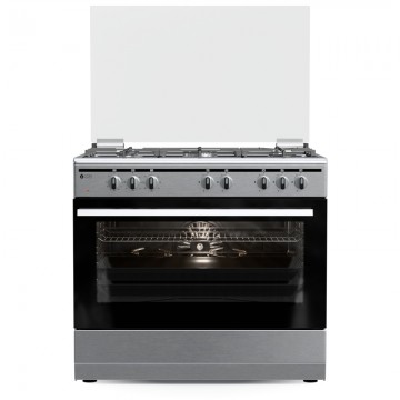 Thermogatz TGS 7301 IX . 04.401.095 Κουζίνα Ηλεκτρική 95lt με Εστίες Αερίου 90cm